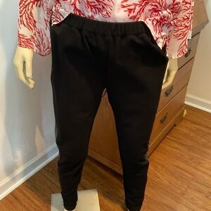 H by Halston Leggings With Leather Side Inserts